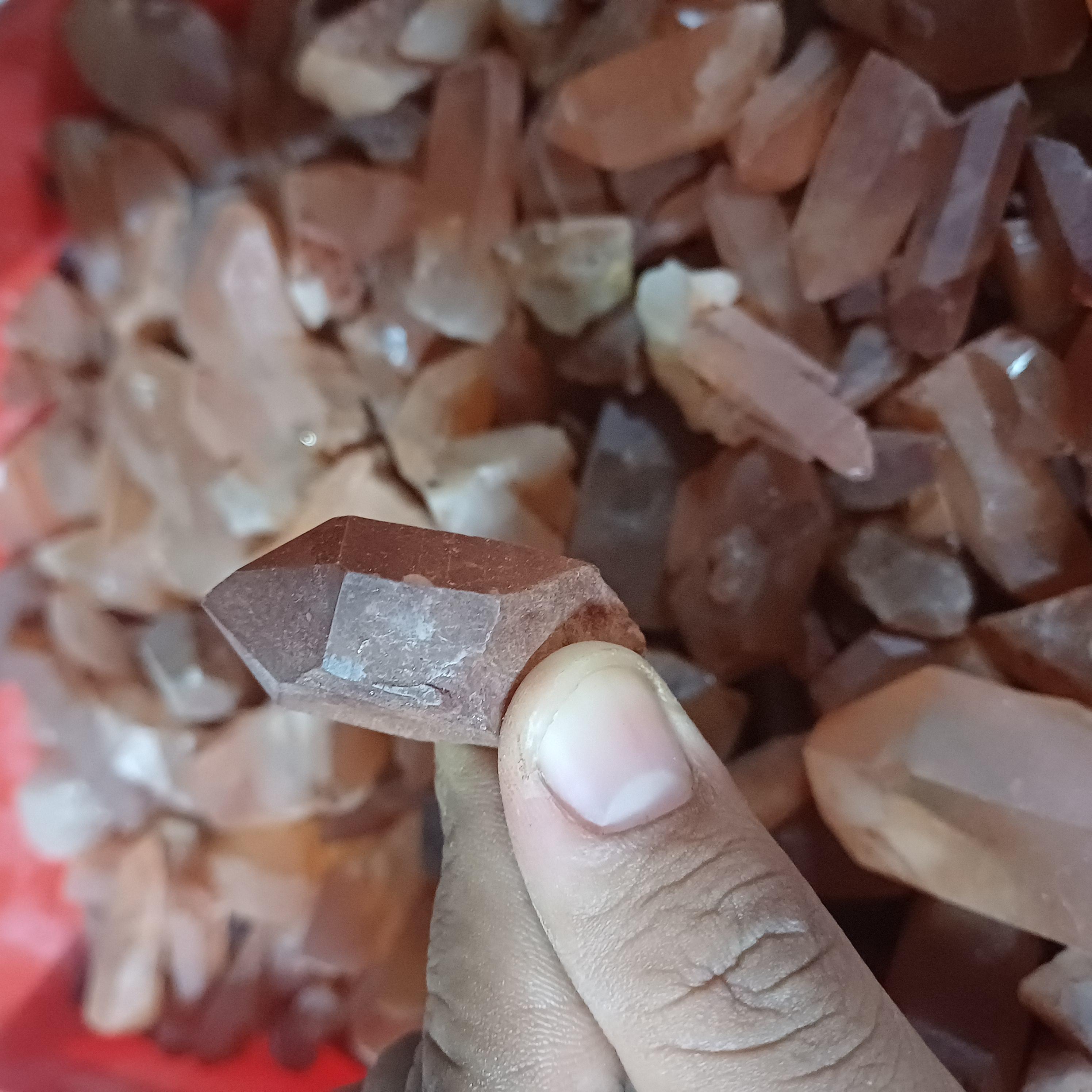 pencils , crystals , tangerine crystals , natural , healing , energy