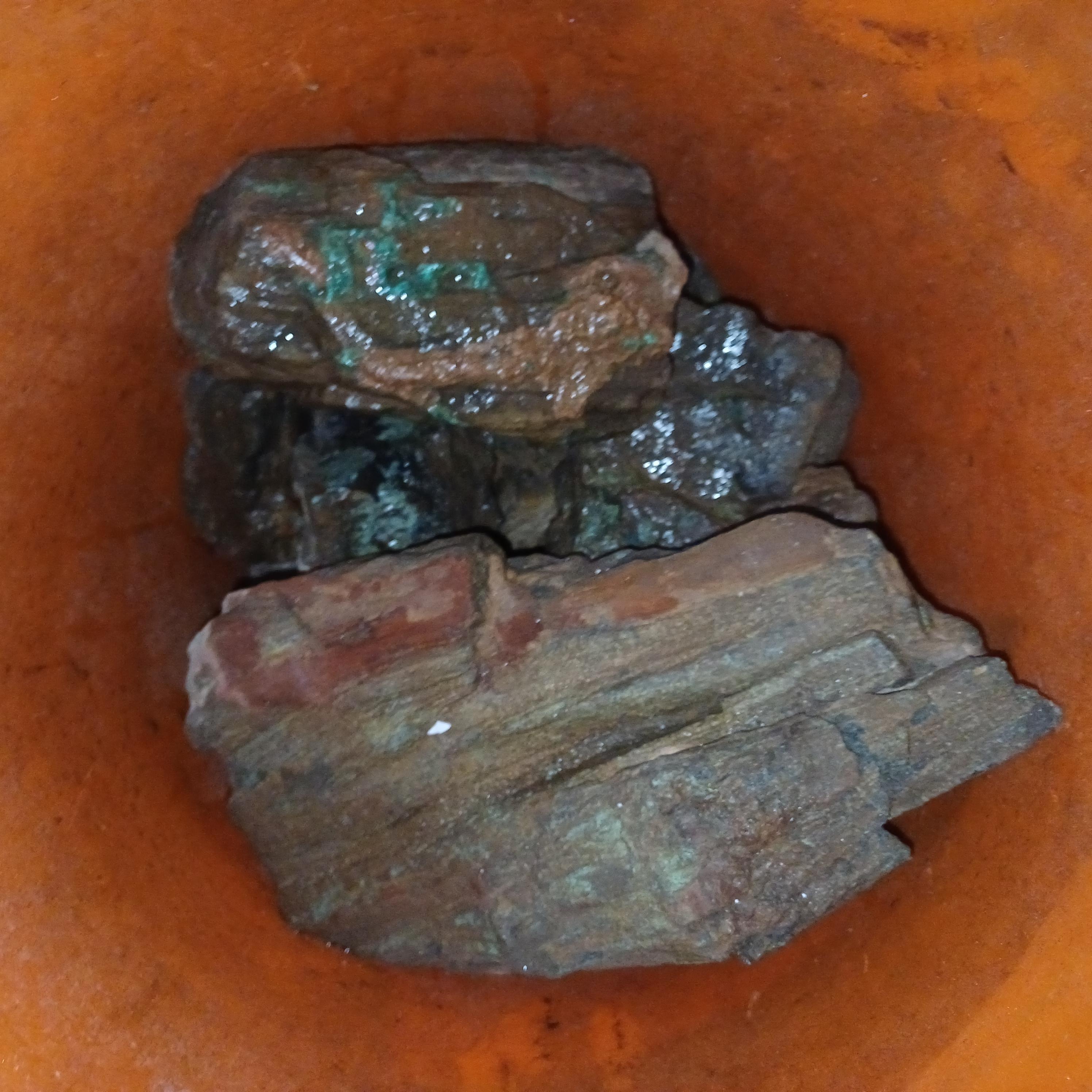 natural , rough , semi-precious gemstone rough , gemstone , petrified wood , chrysocolla , wood with chrysocolla